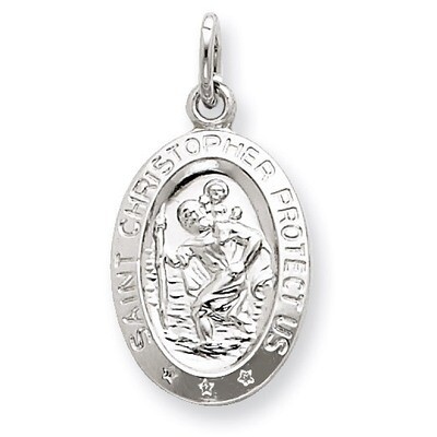 Saint Christopher Medal Sterling Silver QC5617, MPN: QC5617, 886774583303