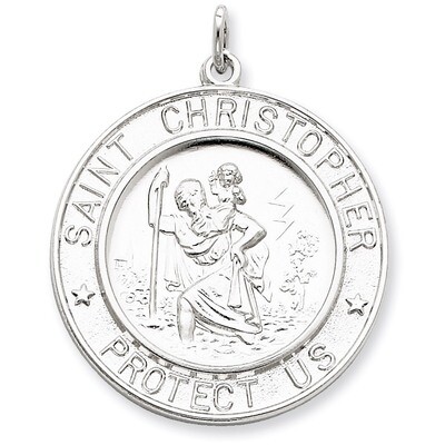 Saint Christopher Medal Sterling Silver QC5616, MPN: QC5616, 886774582771
