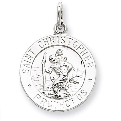 Saint Christopher Medal Sterling Silver QC5611, MPN: QC5611, 886774583235