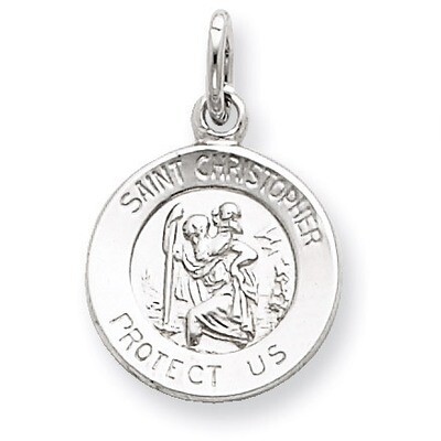 Saint Christopher Medal Sterling Silver QC5610, MPN: QC5610, 886774583044