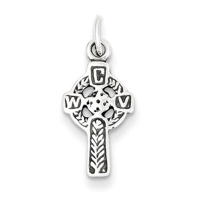 Celtic Cross Charm Antiqued Sterling Silver QC6678, MPN: QC6678, 883957567297