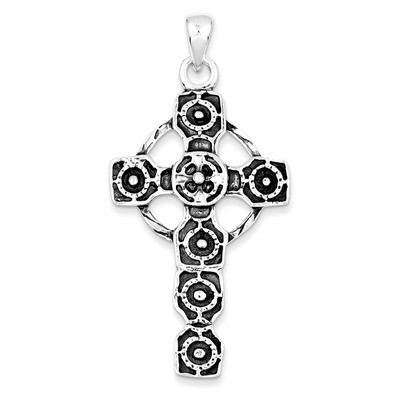 Celtic Cross Pendant Antiqued Sterling Silver QC5273, MPN: QC5273, 883957912707