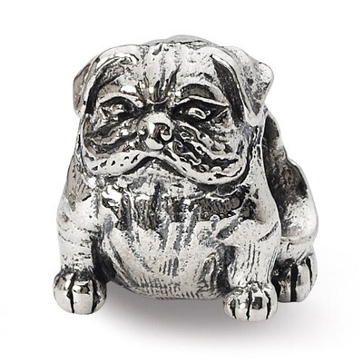 Bulldog Bead - Sterling Silver QRS1784, MPN: QRS1784, 883957309880