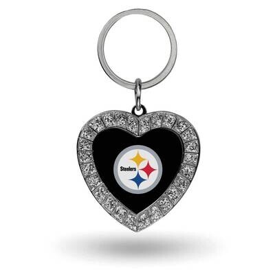 NFL Pittsburgh Steelers Rhinestone Heart Key Ring GC7956, MPN: GC7956, 94746940331