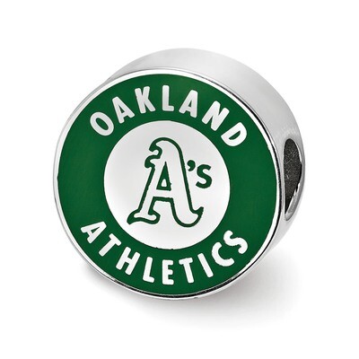 Oakland Athletics Enameled Bead Sterling Silver SS500ATH, MPN: SS500ATH, 634401430649