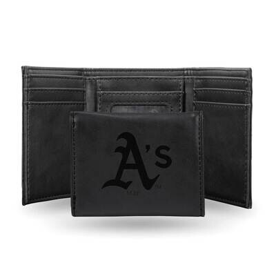 MLB Oakland Athletics Black Faux Leather Trifold Wallet GC7662, MPN: GC7662, 767345898388