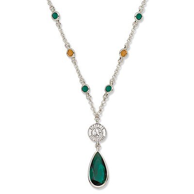 Oakland Athletics Crystal Logo Necklace ATH065N-CR