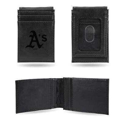 MLB Oakland Athletics Black Faux Leather Front Pocket Wallet GC7416, MPN: GC7416, 767345894670