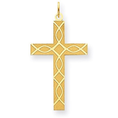 Laser Designed Cross Pendant 14k Gold XR1197, MPN: XR1197, 883957383583