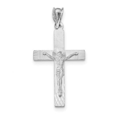 Crucifix Pendant 14k white Gold K6308, MPN: K6308, 191101975349