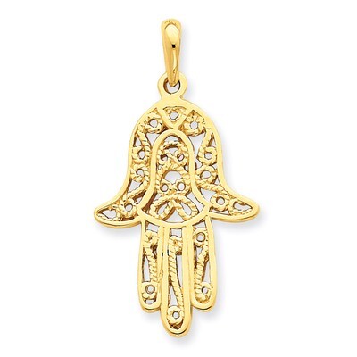 Filigree Chamseh Pendant 14k Gold D1708, MPN: D1708, 883957265575