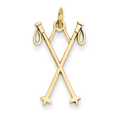 Ski Poles Charm 14k Gold K3542, MPN: K3542, 883957138565
