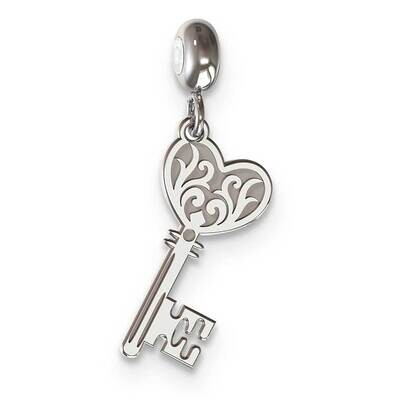 Memi Key Charm Sterling Silver Rhodium-plated ME146-SS, MPN: ME146-SS,