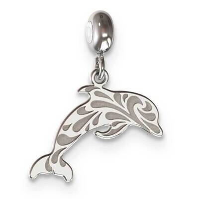 Memi Dolphin Charm Sterling Silver Rhodium-plated ME130-SS, MPN: ME130-SS,