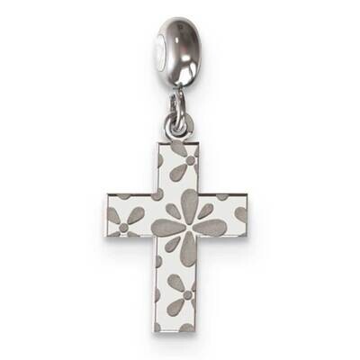 Memi Cross Charm Sterling Silver Rhodium-plated ME103-SS, MPN: ME103-SS,