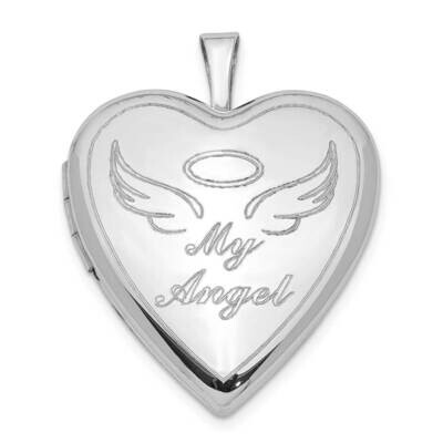 21mm Polished My Angel Heart Locket Sterling Silver QLS893, MPN: QLS893, 886774097121