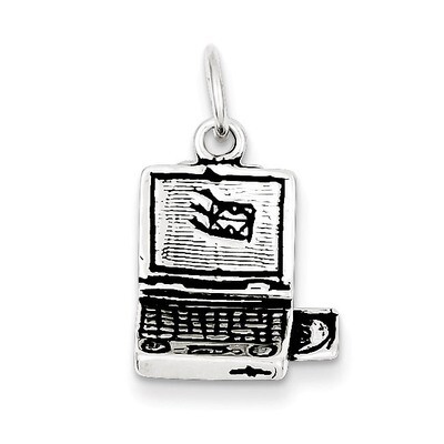 Laptop Charm Sterling Silver Antiqued QC7752, MPN: QC7752, 883957519111