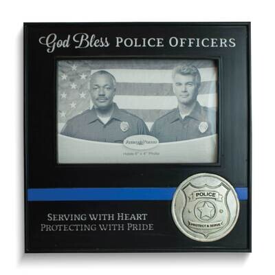 God Bless Police Officers Photo Frame GM24243, MPN: GM24243, 95177571392