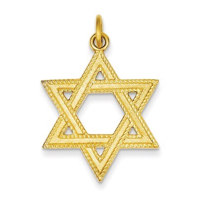 Star of David Pendant 24k Gold-plated Sterling Silver QC5935, MPN: QC5935, 191101184574