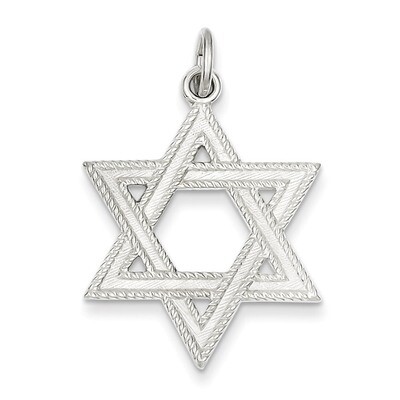 Star of David Charm Sterling Silver QC5947, MPN: QC5947, 886774112114