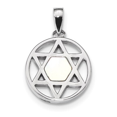 Mother of Pearl Star of David Pendant Sterling Silver Rhodium-plated QC9170, MPN: QC9170, 883957922…