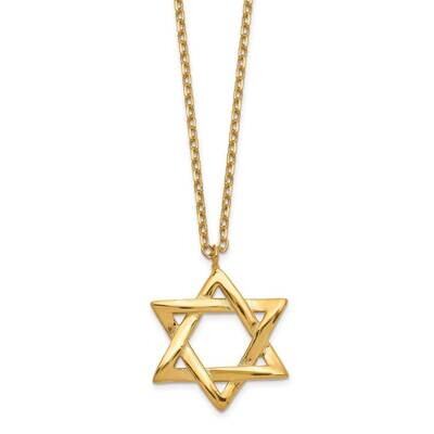 Star of David with 1 inch Extender Necklace Sterling Silver Gold-tone QG5202-16.5, MPN: QG5202-16.5…