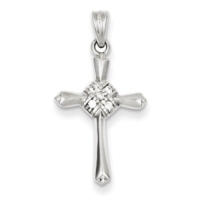 Celtic Cross Pendant Sterling Silver Diamond QC5245, MPN: QC5245, 883957912585