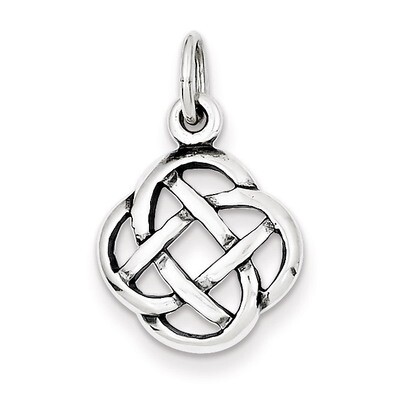 Celtic Knot Charm Antiqued Sterling Silver QC4716, MPN: QC4716, 886774760575