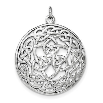 Celtic Pendant Sterling Silver Rhodium-plated Polished QC8670, MPN: QC8670, 191101454783