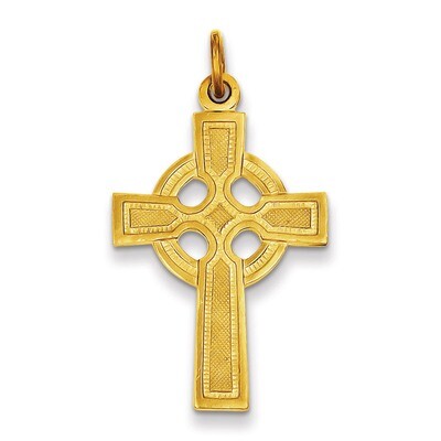 24k Gold-plated Celtic Cross Pendant Sterling Silver QC5457, MPN: QC5457, 883957432328