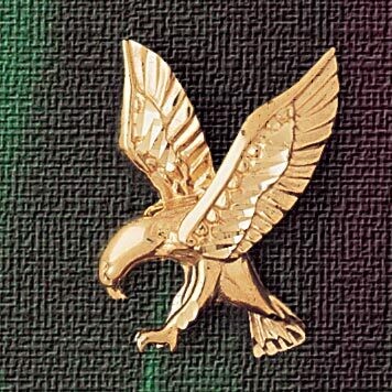 Dazzlers Jewelry Flying Eagle Pendant Necklace Charm Bracelet in Yellow, White or Rose Gold 2859, M…