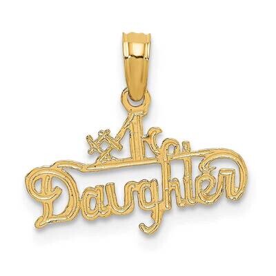 #1 Daughter Charm 14k Gold D3989, MPN: D3989, 637218027019