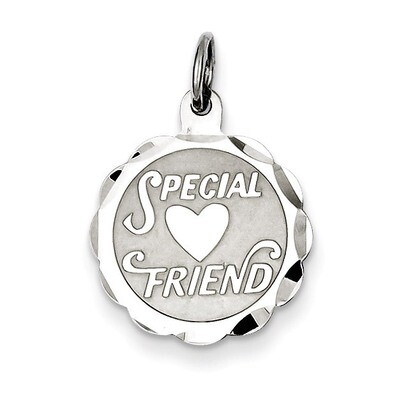 Special Friend Disc Charm Sterling Silver QC2330, MPN: QC2330, 883957536224