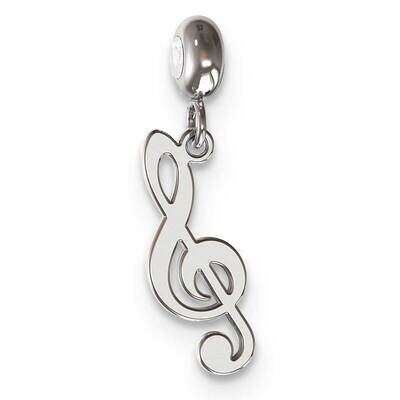 Memi Treble Clef Charm Sterling Silver Rhodium-plated ME124-SS, MPN: ME124-SS,
