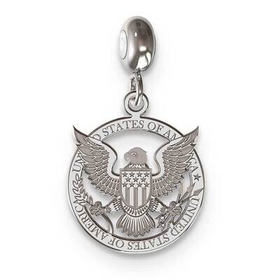 Memi American Seal Charm Sterling Silver Rhodium-plated ME189-SS, MPN: ME189-SS,