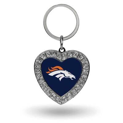 NFL Denver Broncos Rhinestone Heart Key Ring GC7939, MPN: GC7939, 94746940133