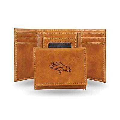 NFL Denver Broncos Brown Faux Leather Trifold Wallet GC7763, MPN: GC7763, 767345536167