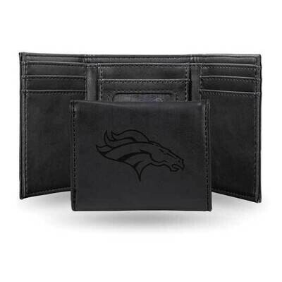 NFL Denver Broncos Black Faux Leather Trifold Wallet GC7762, MPN: GC7762, 767345899552