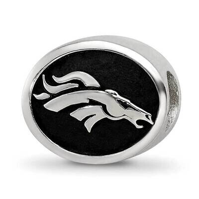 Enameled Denver Broncos NFL Bead Sterling Silver QRS3051, MPN: QRS3051, 191101787331