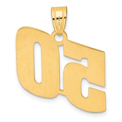 Block Number 50 Pendant 14k Gold Polished BN50, MPN: BN50, 196904079126