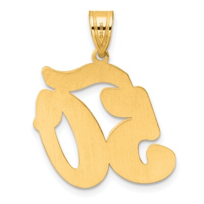 Script Number 50 Pendant 14k Gold Polished SCN50, MPN: SCN50, 196904078235