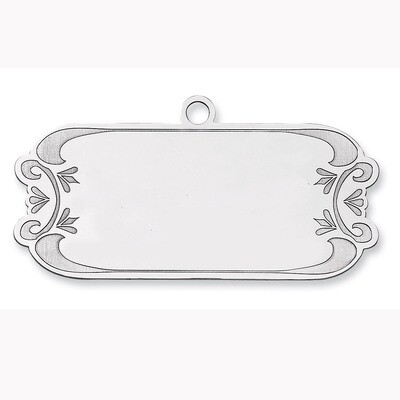 Blank Christmas Gift Tag Sterling Silver QQ353B, MPN: QQ353B, 883957761206