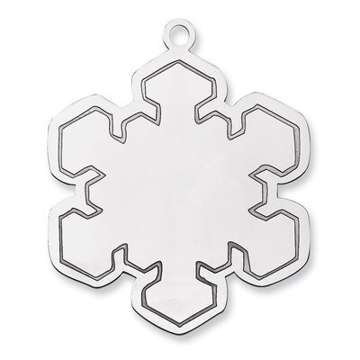 Blank Christmas Snowflake Ornament Sterling Silver QQ360B, MPN: QQ360B, 191101988547