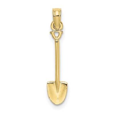3-D Polished Shovel Garden Tool Charm 10k Gold 10K7323, MPN: 10K7323,