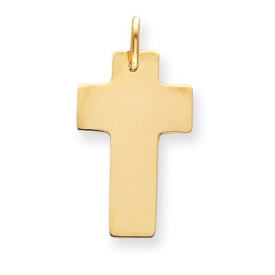 Cross Charm 14k Gold Polished D3137, MPN: D3137, 658226127324