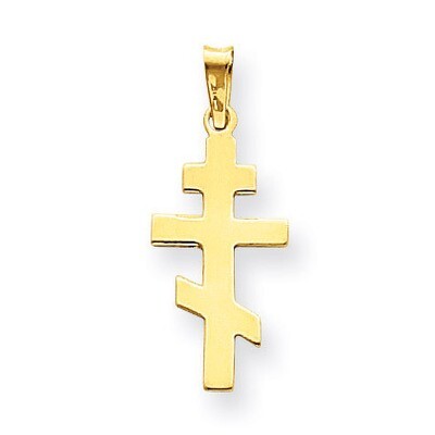 Eastern Orthodox Cross Charm 14k Gold XR575, MPN: XR575, 883957450643