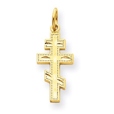 Eastern Orthodox Cross Charm 14k Gold C775, MPN: C775, 883957247250