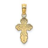 Mini Eastern Orthodox Cross Charm 14k Gold K8377, MPN: K8377, 637218016525