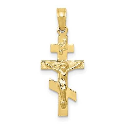 Eastern Orthodox Crucifix Charm 10k Gold 10C3834, MPN: 10C3834,