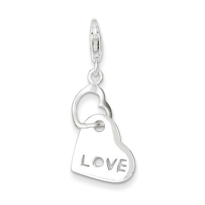 Heart Love Charm Sterling Silver QC7502, MPN: QC7502, 191101526480